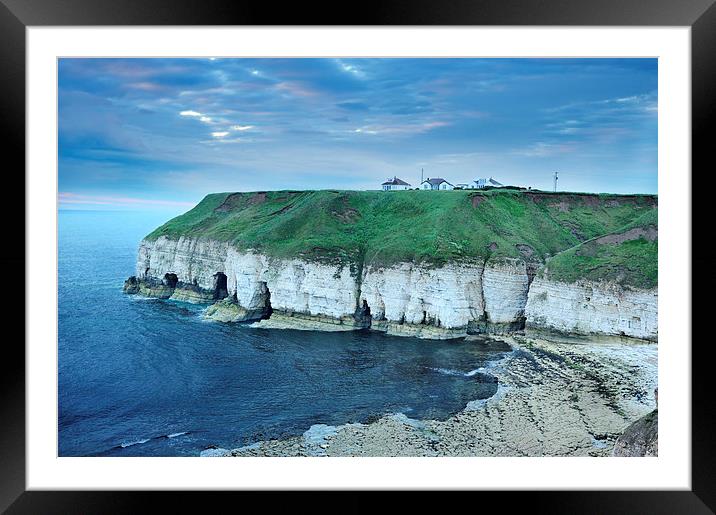 Thornswick Bay Cliffs Yorkshire UK Framed Mounted Print by Jean Gill