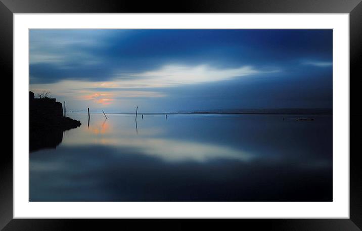 Gower sunset Penclawdd Framed Mounted Print by Leighton Collins