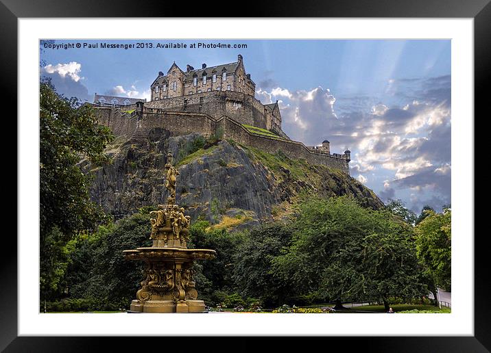 Edinburgh Castle Scotland Framed Mounted Print by Paul Messenger
