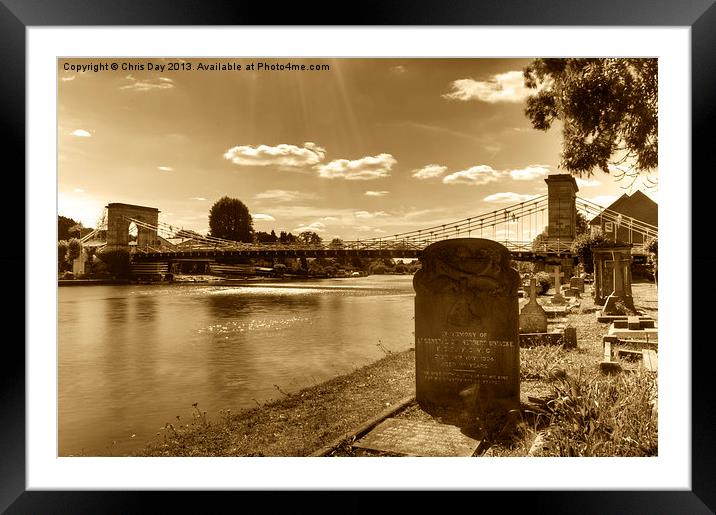 Marlow Bridge Framed Mounted Print by Chris Day