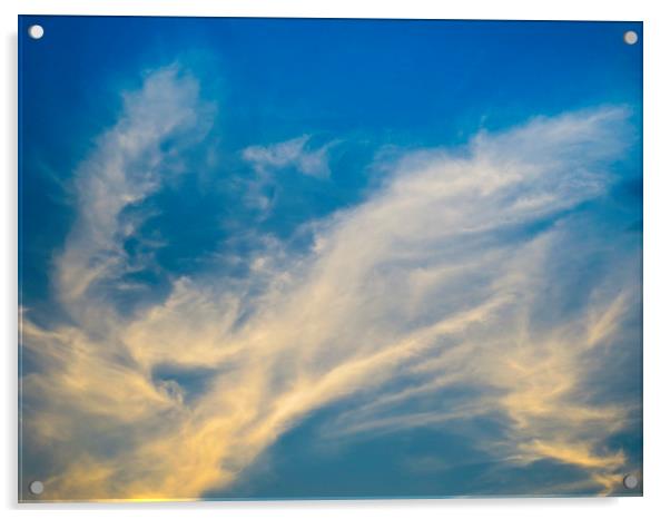 Evening clouds Acrylic by David Pyatt