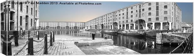 Albert Dock Colour Isolation - Liverpool - Panoram Canvas Print by Paul Madden