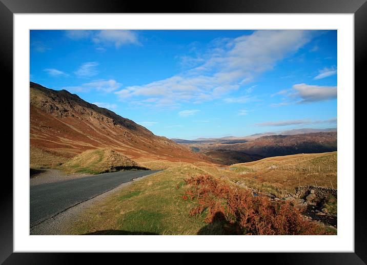 Open Road in Cumbria. Framed Mounted Print by Tony Dimech