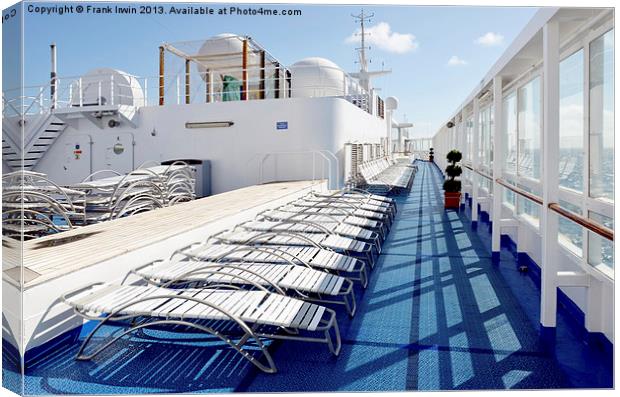 Cruise liner sun deck Canvas Print by Frank Irwin