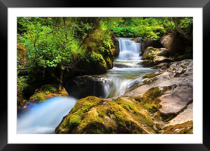 Swiss rapids. Framed Mounted Print by David Hare