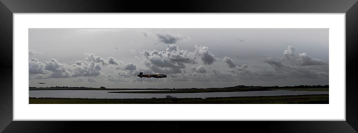 Dambusters Lancasters practising in Essex Framed Mounted Print by Gary Eason