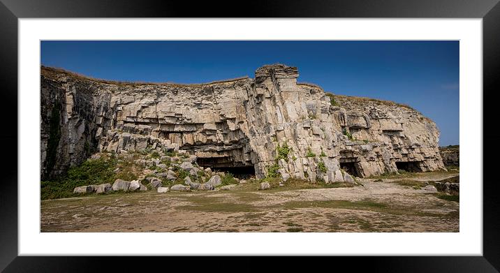 Quarry Framed Mounted Print by Phil Wareham