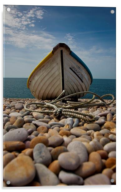 Chesil Beach boat Acrylic by Graham Custance