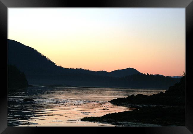Sunrise over Vancouver Island Framed Print by Ruth Hallam