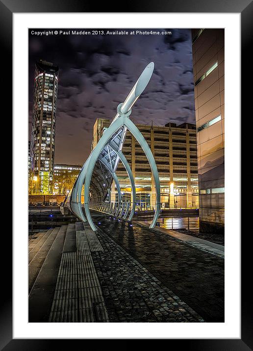 Spine Bridge At The Pier Head Framed Mounted Print by Paul Madden
