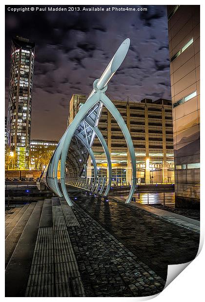 Spine Bridge At The Pier Head Print by Paul Madden