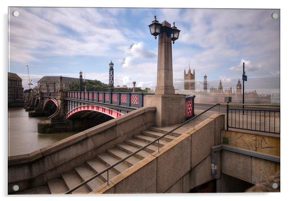 Lambeth Bridge Thames London Acrylic by David French