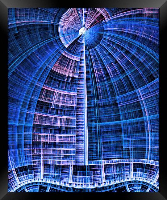 Great Architect In the Sky Framed Print by Abstract  Fractal Fantasy
