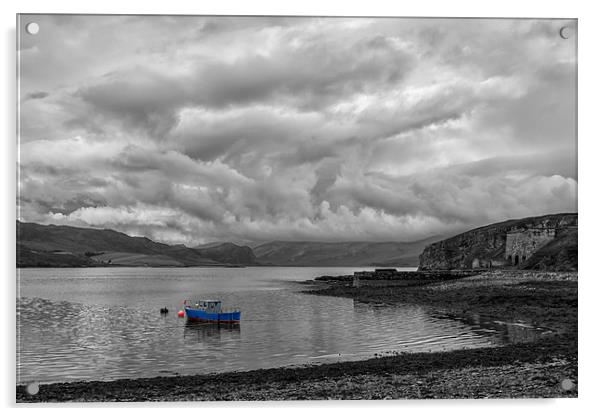 Blue Boat at Loch Eriboll Acrylic by Derek Beattie