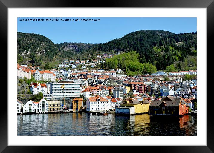 Bergen, Norway Framed Mounted Print by Frank Irwin
