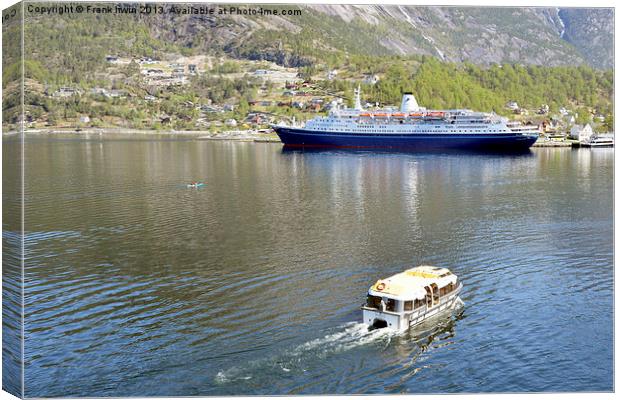 Going ashore in Eidfjord Canvas Print by Frank Irwin
