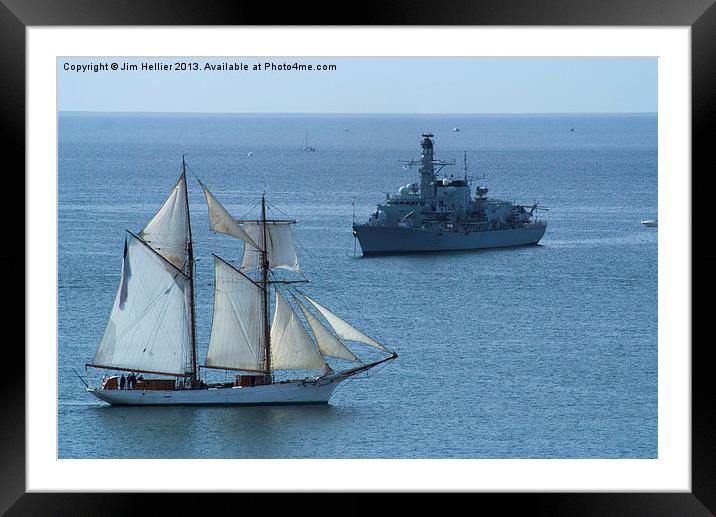 LEtoile & HMS Northumberland Framed Mounted Print by Jim Hellier