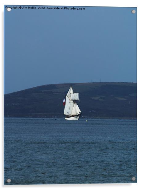 The Schooner LEtoile Acrylic by Jim Hellier