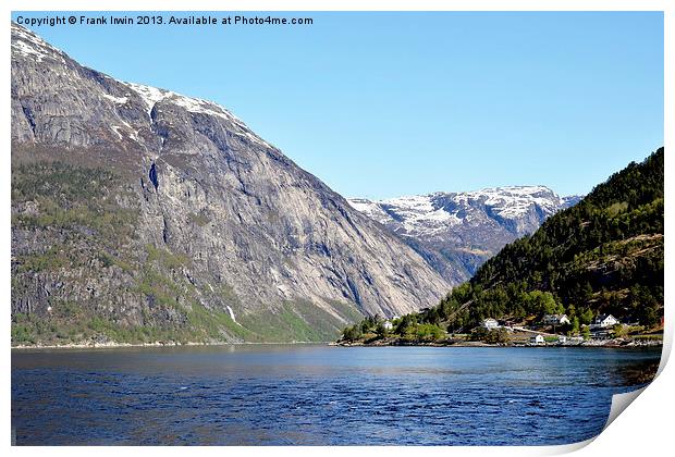 Typical Norwegian scenery. Print by Frank Irwin