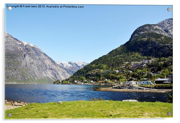 Typical Norwegian scenery. Acrylic by Frank Irwin