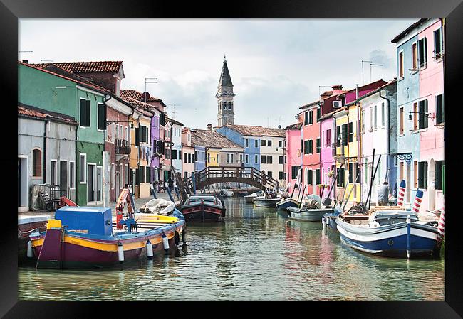 Burano Island Venice Framed Print by Jean Gill