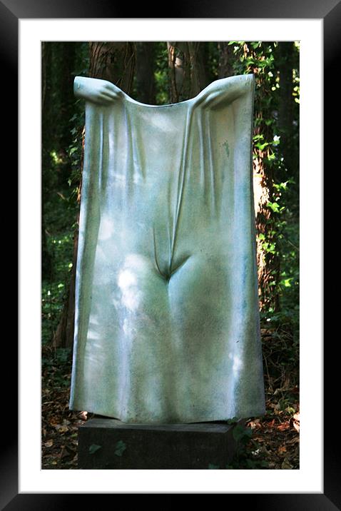 Sculpture of female figure Framed Mounted Print by Ruth Hallam