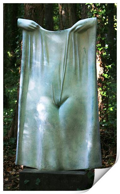 Sculpture of female figure Print by Ruth Hallam