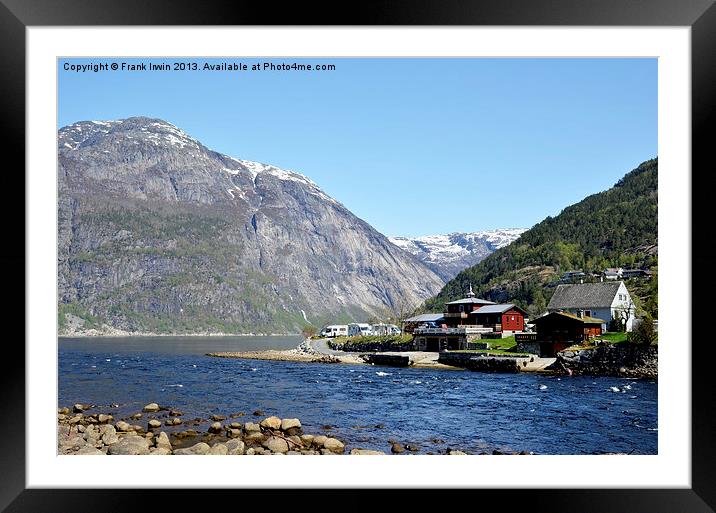 Eidfjord from cruise ship Framed Mounted Print by Frank Irwin