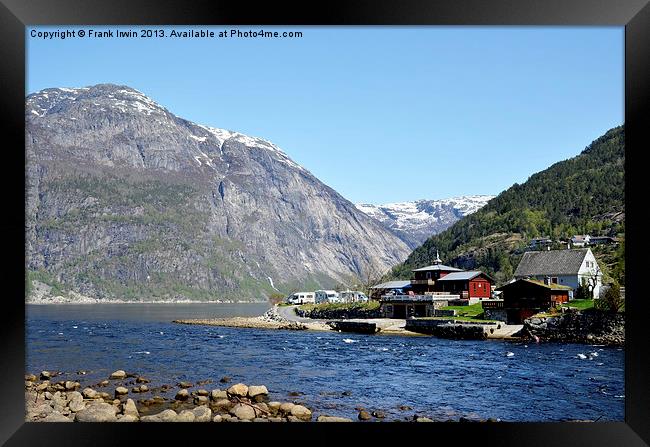 Eidfjord from cruise ship Framed Print by Frank Irwin