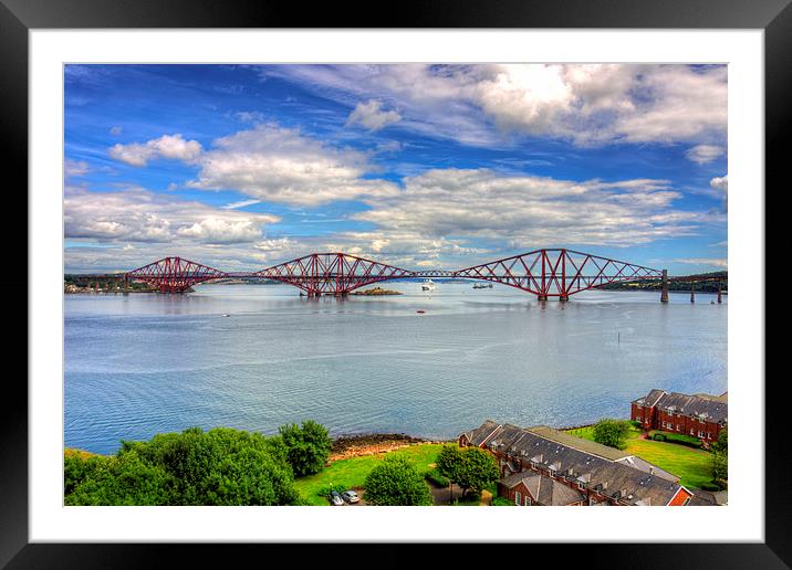 Rail Bridge over the Forth Framed Mounted Print by Tom Gomez