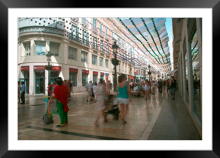 Busy street Framed Mounted Print by Jose Manuel Espigares Garc