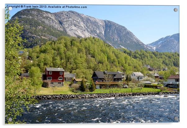 Norwegian Fjords Acrylic by Frank Irwin