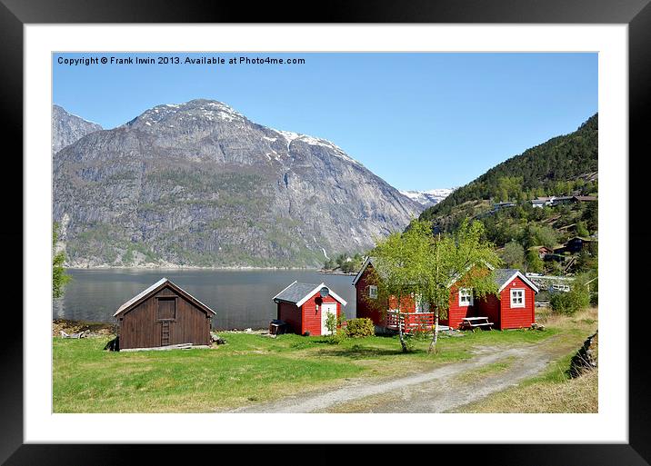 Picturesque scenery in the Fjords Framed Mounted Print by Frank Irwin