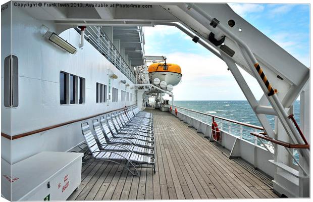 Port side mid-level sun deck Canvas Print by Frank Irwin