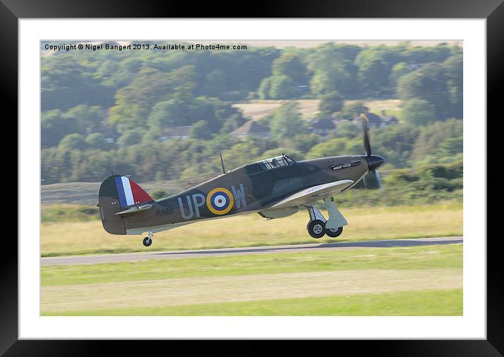 Hawker Hurricane Framed Mounted Print by Nigel Bangert
