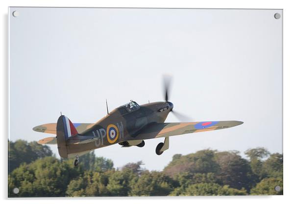 Hawker Hurricane Takeoff Acrylic by Nigel Bangert