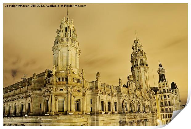 Public Building Barcelona Print by Jean Gill