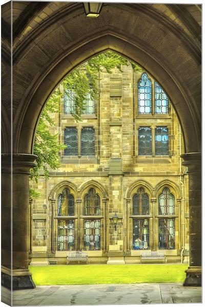 Glasgow University Cloisters Canvas Print by Tylie Duff Photo Art