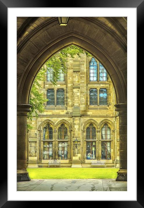 Glasgow University Cloisters Framed Mounted Print by Tylie Duff Photo Art