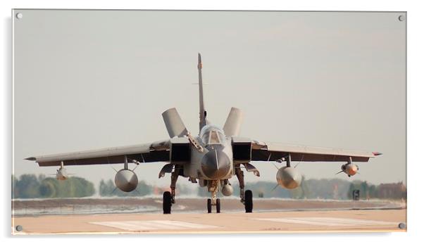 Saudi Airforce Tornado Head On Acrylic by Andrew Steer