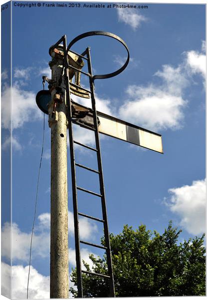 Old Style Railway Signals – Semaphore signals. Canvas Print by Frank Irwin