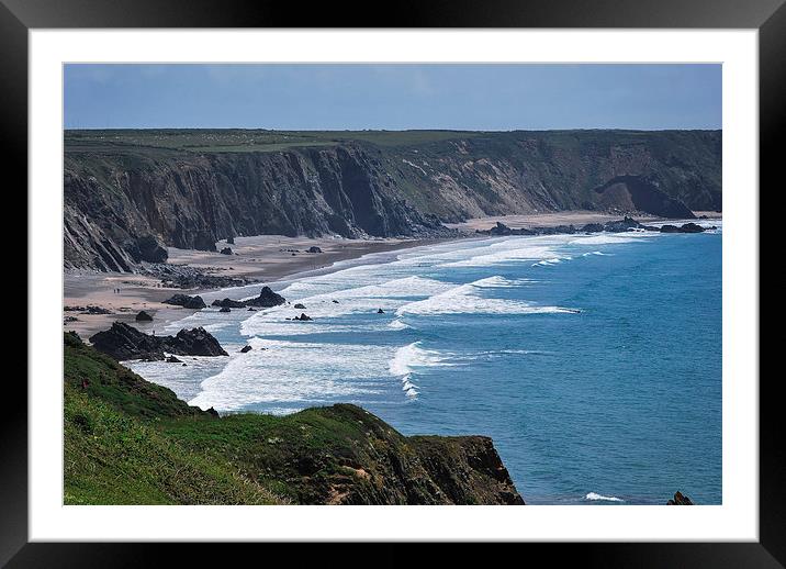 Pembrokeshire Coast Framed Mounted Print by Michelle PREVOT