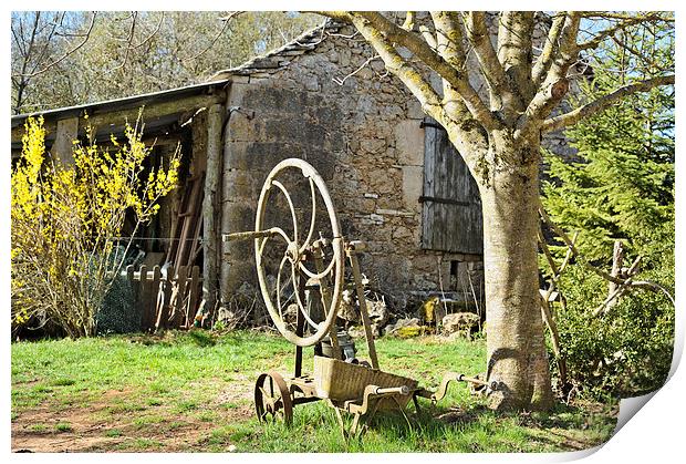 French farmhouse Languedoc-Rousillon Print by Jean Gill