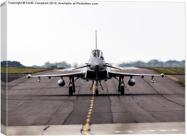 Taxiing Typhoon Canvas Print by Keith Campbell
