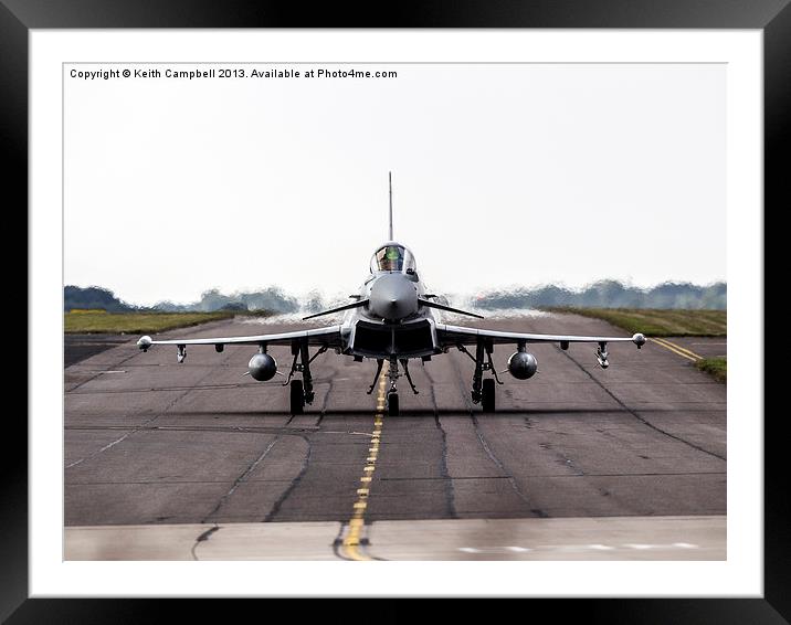 Taxiing Typhoon Framed Mounted Print by Keith Campbell