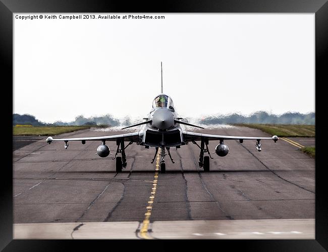 Taxiing Typhoon Framed Print by Keith Campbell