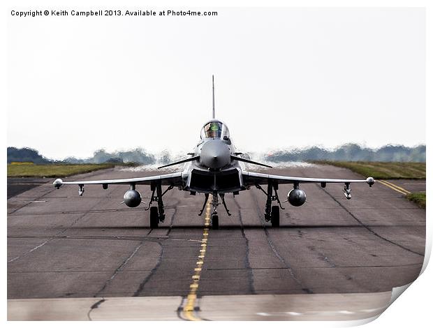 Taxiing Typhoon Print by Keith Campbell