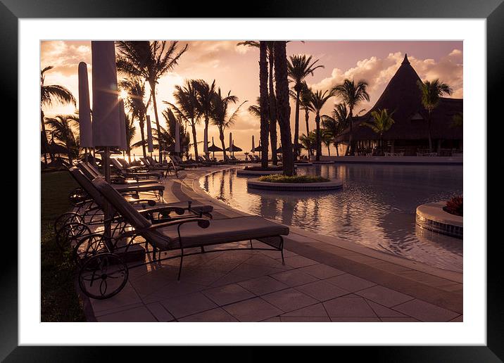 By The Pool Framed Mounted Print by Neal P