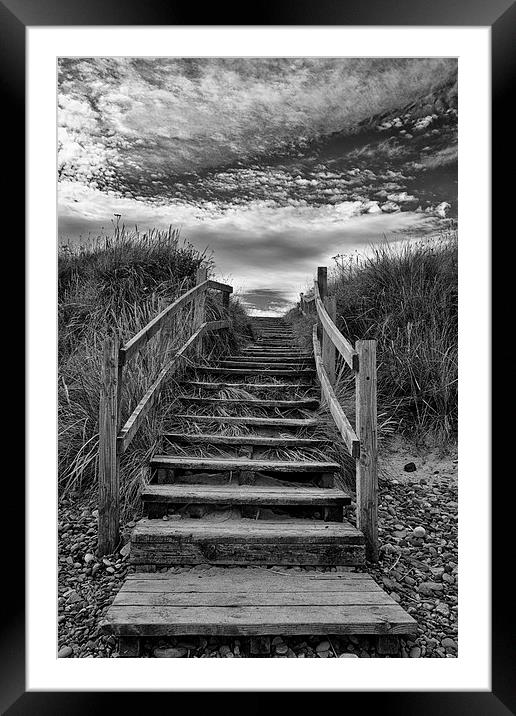 Steps To The Beach Framed Mounted Print by David Pringle