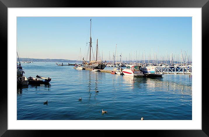 Brixham Outer Harbour Framed Mounted Print by Peter F Hunt